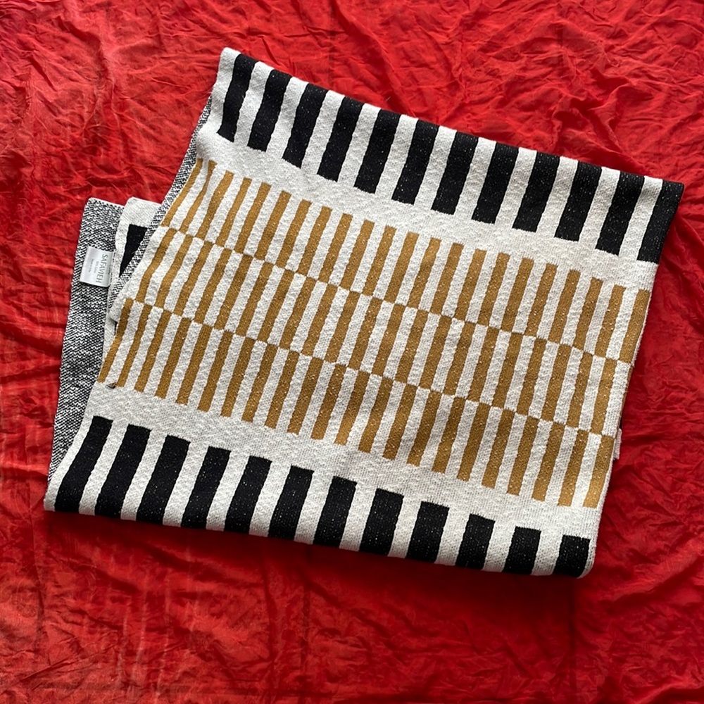 Safavieh organic cotton square stripped blanket cover bedding